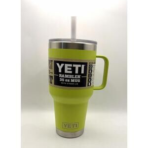 Yeti Chartreuse 35oz Limited Edition Straw Rambler New